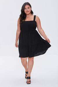 BLACK Plus Size Tiered Mini Dress, image 4