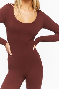 BROWN Seamless Ribbed Jumpsuit, image 5