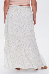 MINT/MULTI Plus Size Floral M-Slit Skirt, image 4