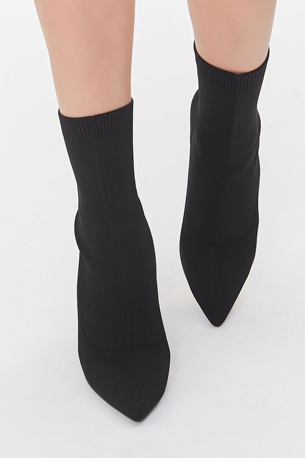 Block Heel Sock Booties