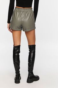 NINE IRON Faux Leather High-Waist Shorts, image 4