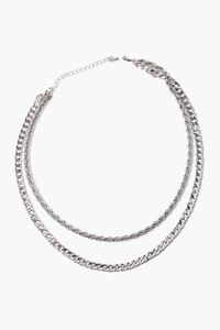 SILVER Layered Chain Necklace, image 2