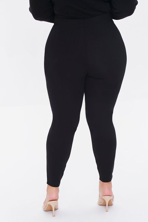 BLACK Plus Size Coated Duo-Tone Pants, image 4