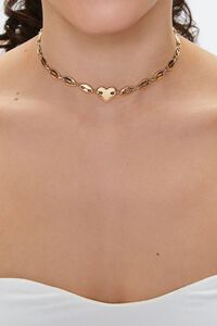 GOLD Heart Chain Necklace, image 1