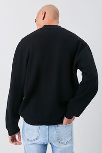 BLACK Marled Knit Half-Zip Sweater, image 3