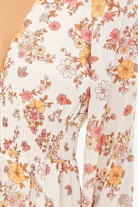IVORY/MULTI Chiffon Floral Print Maxi Dress, image 5