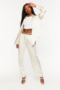 Satin Strappy Mid-Rise Pants, image 1