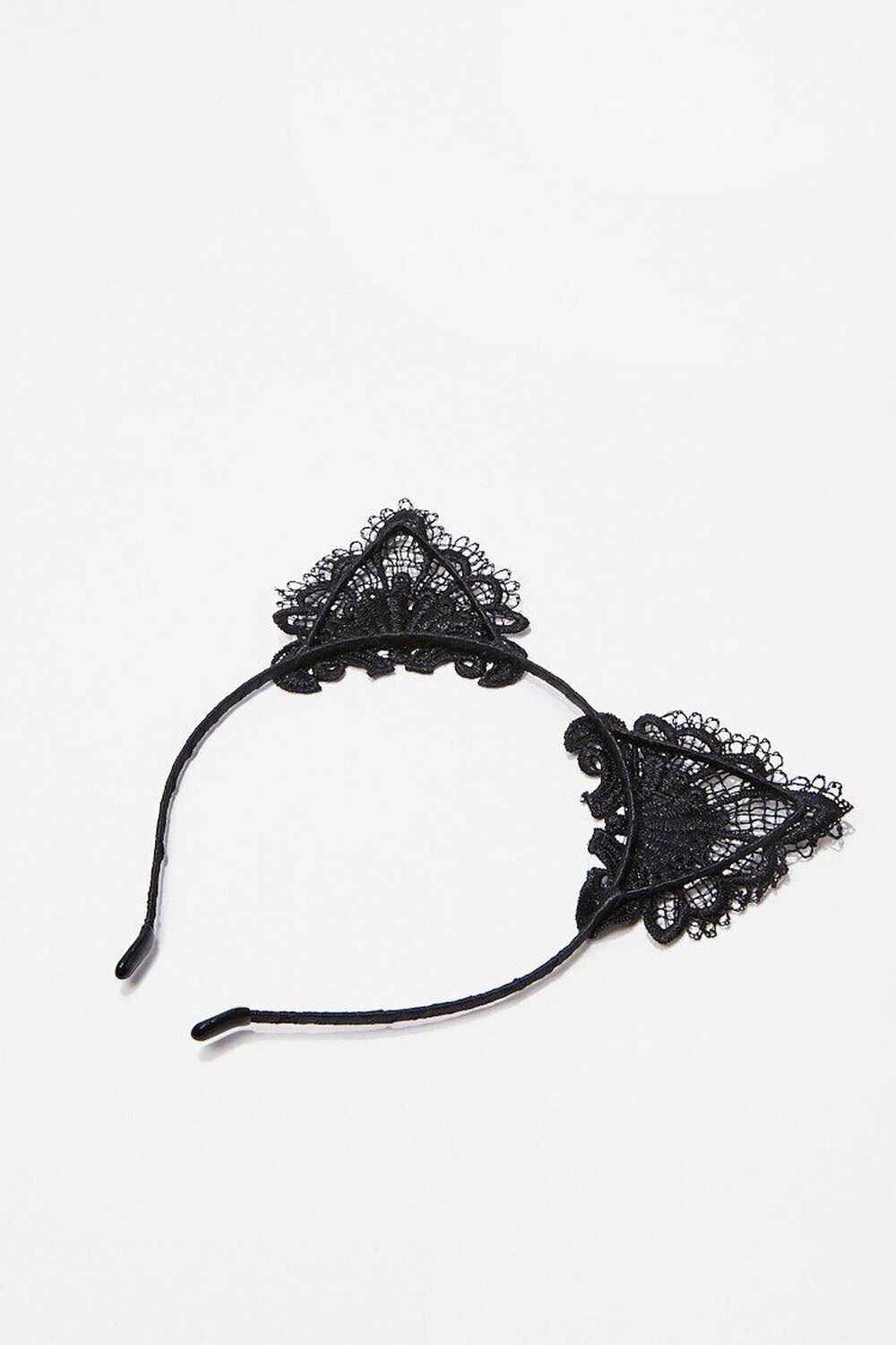 BLACK Lace Cat Ear Headband, image 1