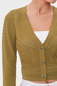CIGAR Pointelle Knit Cardigan Sweater, image 6