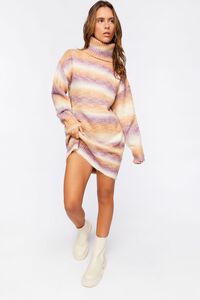TAN/MULTI Striped Mini Sweater Dress, image 6