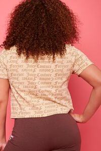 TAN/MULTI Plus Size Juicy Couture Graphic Tee, image 3