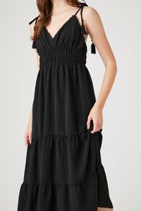 BLACK Crochet-Trim Tassel Midi Dress, image 5