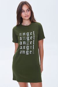 OLIVE Angel Graphic T-Shirt Dress, image 2