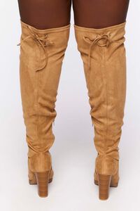 TAN Faux Suede Over-the-Knee Boots (Wide), image 3