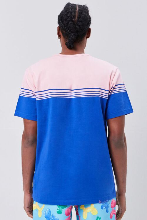 PINK/BLUE Striped Colorblock Tee, image 3