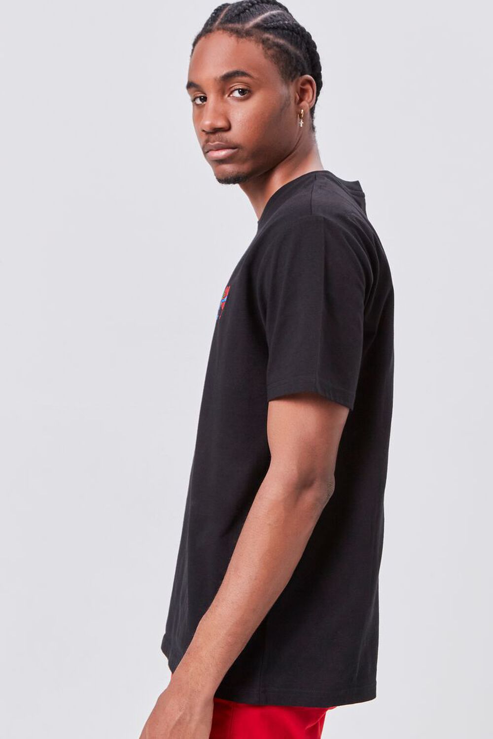 BLACK/MULTI Earth Heart Embroidered Graphic Tee, image 2