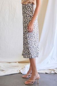 TAN/BLACK Leopard Print Midi Skirt, image 3
