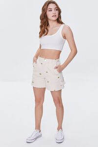 WHITE Ribbed Knit Crop Top, image 5