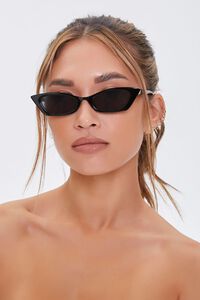 BLACK Tinted Cat-Eye Sunglasses, image 2
