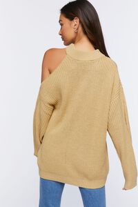BEIGE Asymmetrical Open-Shoulder Sweater, image 3