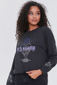 CHARCOAL/MULTI Passion Heart Graphic Tee, image 1
