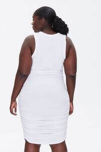 WHITE Plus Size Knee-Length Tank Dress, image 3