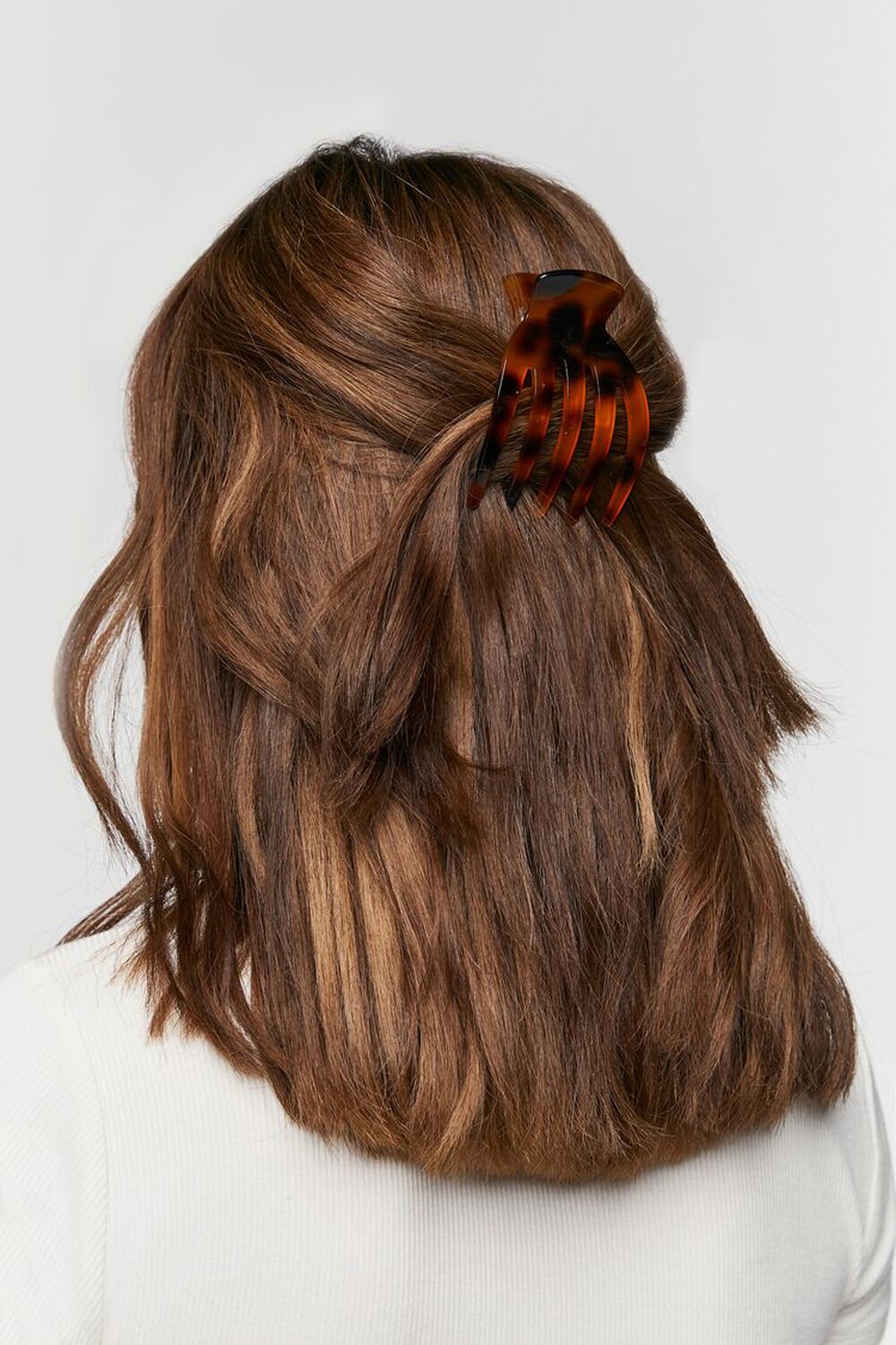 BROWN Marbled Claw Hair Clip, image 1