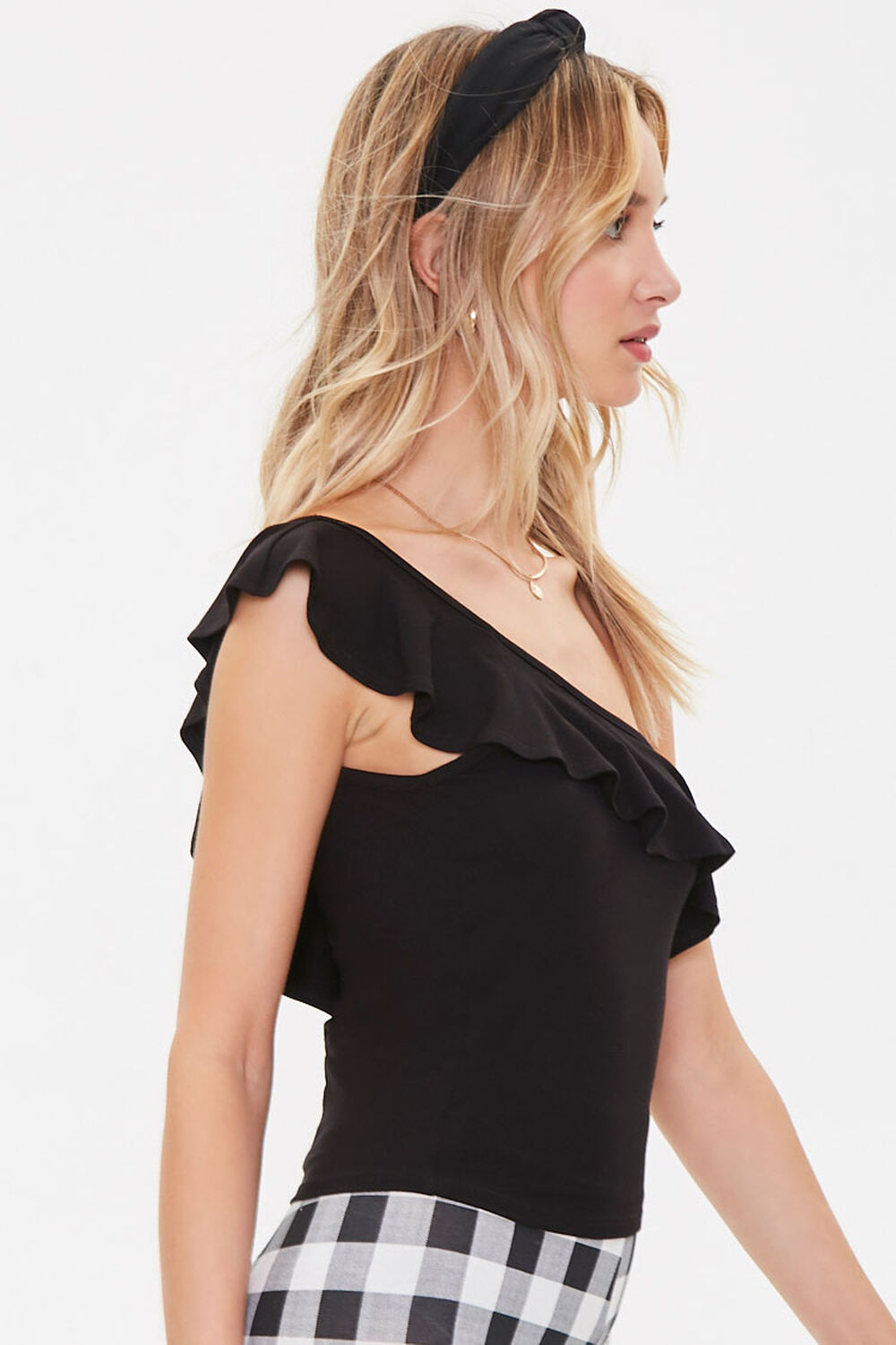 Ruffled One-Shoulder Top, image 2