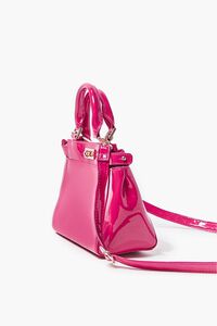 PINK Faux Patent Leather Crossbody Bag, image 2