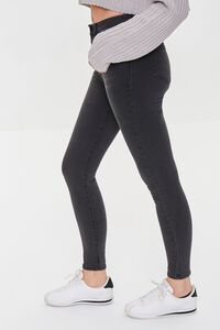 WASHED BLACK Essential Mid-Rise Skinny Jeans, image 3
