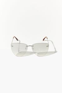 SILVER/SILVER Cat-Eye Tinted Sunglasses, image 1