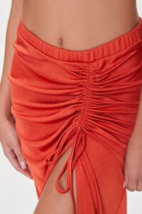 POMPEIAN RED  Ruched Drawstring Skirt, image 6