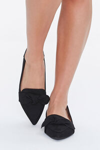 Faux Suede Bow Loafers, image 4
