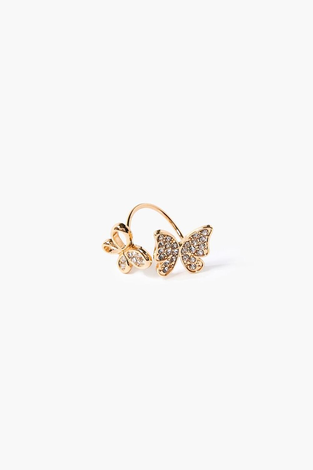GOLD Faux Gem Butterfly Ring, image 1