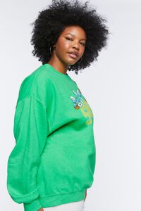 GREEN/MULTI Plus Size Smurf Graphic Pullover, image 2