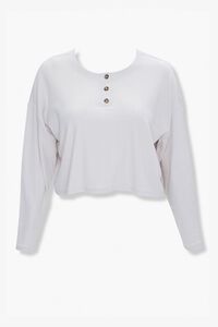 SAND Plus Size Henley Top, image 1
