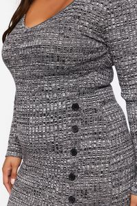 GREY/MULTI Plus Size Marled Midi Sweater Dress, image 6