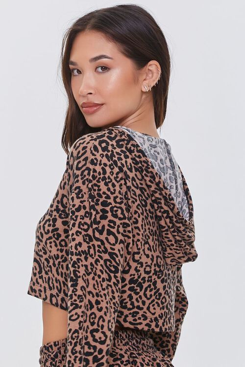 TAN/BLACK Leopard Print Pajama Top, image 3