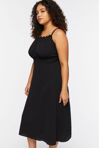BLACK Plus Size Lace-Back Cami Midi Dress, image 2