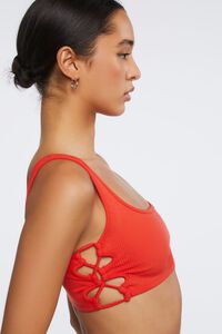 CORAL Ribbed Crisscross Cropped Tank Top, image 2