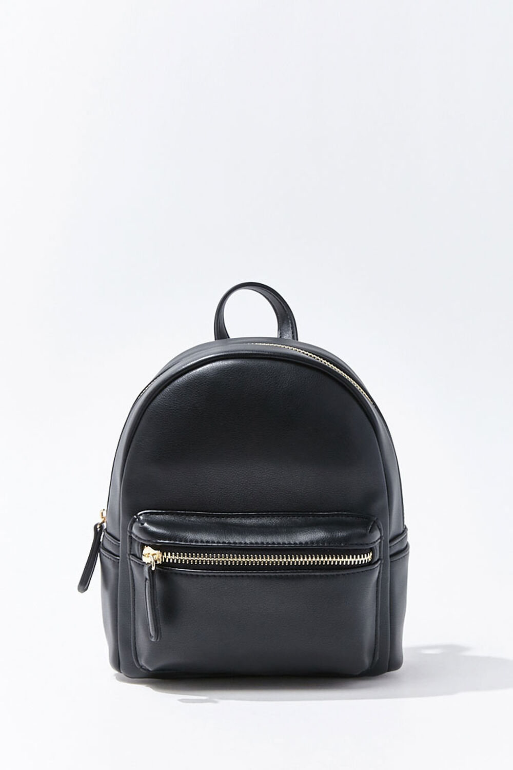 BLACK Small Faux Leather Backpack, image 1