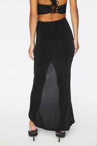 BLACK Ruched High-Low Skirt, image 4