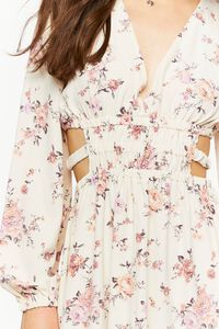IVORY/MULTI Cutout Floral Print Maxi Dress, image 5