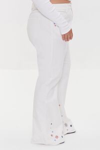 CREAM Plus Size Embroidered Flower Pants, image 3