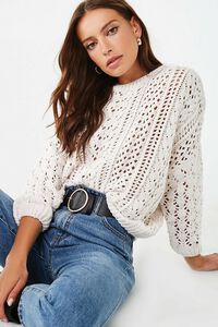 Open-Knit Chenille Sweater, image 1
