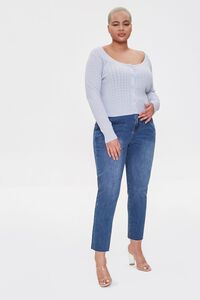 Plus Size Pointelle Cardigan Sweater, image 4