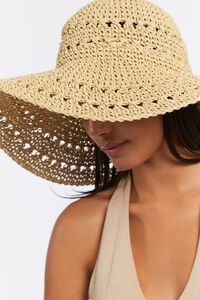 NATURAL Basketwoven Straw Sun Hat, image 3
