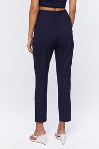 NAVY/WHITE Pinstripe Ankle Trousers, image 4