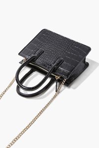 Faux Leather Top Handle Crossbody Bag, image 3