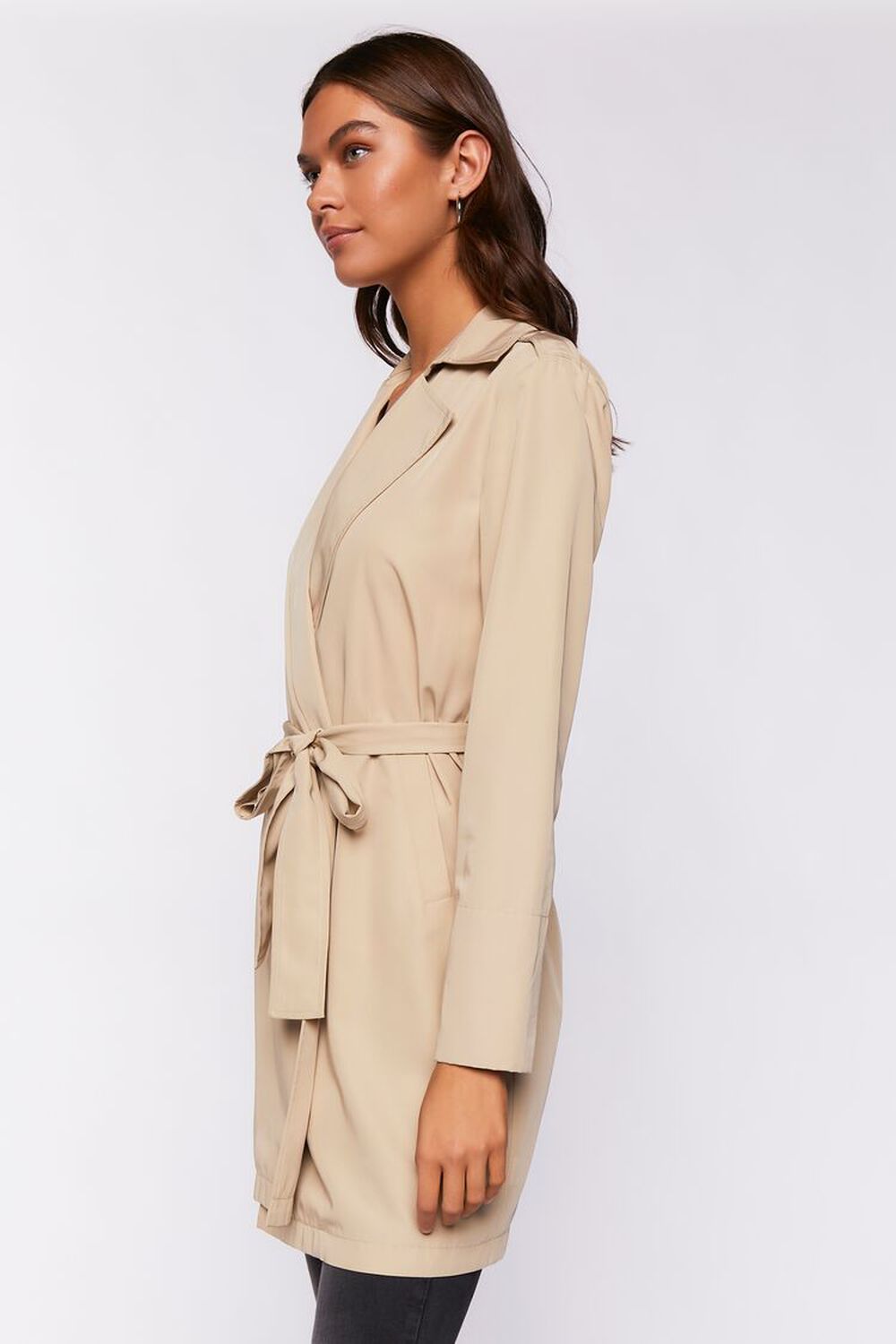 TAUPE Belted Trench Jacket, image 2